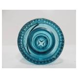 Hemingray CD 208 Cross X-Top Aqua Blue Glass Insulator