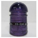 B.T.C. Montreal Canada (MCANADAL) Royal Purple Glass Insulator