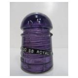 B.T.C. Montreal Canada (MCANADAL) Royal Purple Glass Insulator