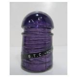 B.T.C. Montreal Canada (MCANADAL) Royal Purple Glass Insulator