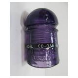 B.T.C. Montreal Canada (MCANADAL) Royal Purple Glass Insulator