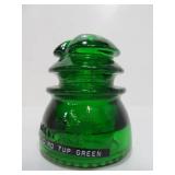 Antique Hemingray 43 CD 214 "7up" Green Glass Insulator