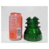 Antique Hemingray 43 CD 214 "7up" Green Glass Insulator