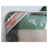 Unused Vintage FARIBO Woolen Mills Wool Blanket & Winona Knits Wool Mittens