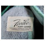 Unused Vintage FARIBO Woolen Mills Wool Blanket & Winona Knits Wool Mittens