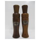 Pair of Like-New OLT Walnut Model #66 Duck Call