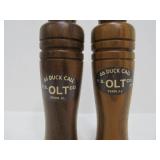 Pair of Like-New OLT Walnut Model #66 Duck Call