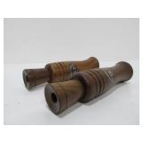 Pair of Like-New OLT Walnut Model #66 Duck Call