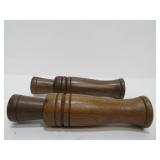 Pair of Like-New OLT Walnut Model #66 Duck Call