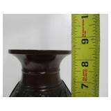 Signed Mid 20th Century Japanese Bronze Vase w/Birds