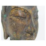 Vintage Cast Metal Buddha Head on Stand