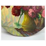 Original Oil on Canvas Floral Still Life Painting by Western American Artist Leonard Lopp (1888-1974)