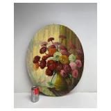 Original Oil on Canvas Floral Still Life Painting by Western American Artist Leonard Lopp (1888-1974)