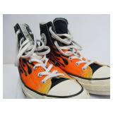 Like-New CONVERSE Chuck Taylor Flaming High Top Shoes - Size 11
