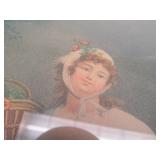 Antique Ornately Framed Victorian Litho Print - "Le Retour de la Promenade"