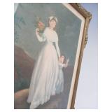 Antique Ornately Framed Victorian Litho Print - "Le Retour de la Promenade"
