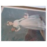 Antique Ornately Framed Victorian Litho Print - "Le Retour de la Promenade"