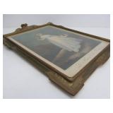 Antique Ornately Framed Victorian Litho Print - "Le Retour de la Promenade"