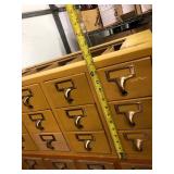 Pair of Vintage Multi-Drawer Stacking Library Catalog Cabinets