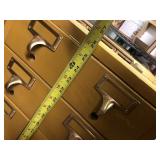 Pair of Vintage Multi-Drawer Stacking Library Catalog Cabinets