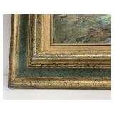 Excellent Vintage Signed Paris Street Scene Oil on Canvas Painting
