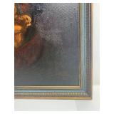 Signed Vintage oil on Canvas Portrait Painting of Mark Twain
