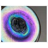 Beautiful Signed Iridescent Art Glass Vase by Steven Lundberg