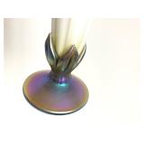 Beautiful Signed Iridescent Art Glass Vase by Steven Lundberg