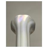 Beautiful Signed Iridescent Art Glass Vase by Steven Lundberg