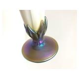 Beautiful Signed Iridescent Art Glass Vase by Steven Lundberg