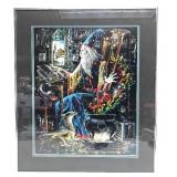 Excellent Vintage Signed Melody M. Pena Etched WIZARD Art Print