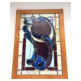 Excellent Vintage Framed Stained Glass Window