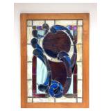 Excellent Vintage Framed Stained Glass Window