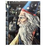 Excellent Vintage Signed Melody M. Pena Etched WIZARD Art Print