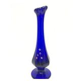 Beautiful Group of Hand Painted & Signed FENTON Cobalt Blue Art Glass