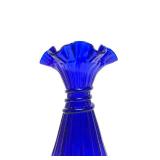 Beautiful Vintage Cobalt Blue Handmade FENTON Glass Wheat Vase