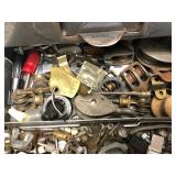 2 Vintage Small Industrial Parts Cabinets Full of Hardware etc