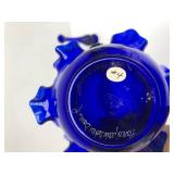 Beautiful Group of Hand Painted & Signed FENTON Cobalt Blue Art Glass