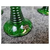 Set of (6) NEW Böckling Wine Glasses with Green Stems - Made in Germany