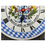 NEW Backwards Bavarian Clock - Inscription translates to "The Clocks Tick Differently in Bapern"