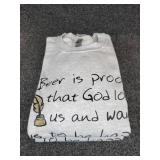 Lot of (3) NEW Large Crewneck Sweatshirts: "Beer is Proof that God Loves Us and Wants Us to Be Happy" - Benjamin Franklin