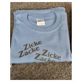 Lot of (4) NEW Small Crewneck Short Sleeved T-Shirts: "Zicke Zacke Zicke Zacke Hoi Hoi Hoi"