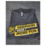 Lot of (3) NEW Ladies Medium Short Sleeved T-Shirts, Various Imprints, (1) NEW Ladies Large T-Shirt, "GermansHaveMoreFun.com"
