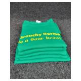 Lot of (4) NEW 2XL and (1) 3 XL Short Sleeved T-Shirts: "A Grouchy German is a Sour Kraut"