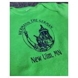 Lot of (6) NEW 6 Mo. Short Sleeved Infant Onesies: "Hermann the German - New Ulm, MN"