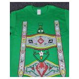 Lot of (4) NEW Small Short Sleeved T-Shirts - (2) Red, (2) Green