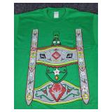 Lot of (4) NEW Medium Short Sleeved T-Shirts - (2) Red, (2) Green