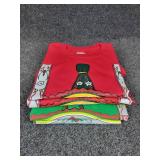 Lot of (4) NEW Medium Short Sleeved T-Shirts - (2) Red, (2) Green