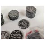 (50) Assorted Pocket Tokens / Medals