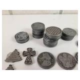(50) Assorted Pocket Tokens / Medals